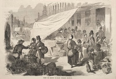 عرض في شارع السوق الجنوبي ، بوسطن ، 1857. بواسطة وينسلو هومر