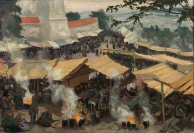 المعرض في Kawaria Zabrzydowska ، بولندا ، حوالي عام 1913 (زيت على قماش) بواسطة Wojciech Stanislaw Weiss