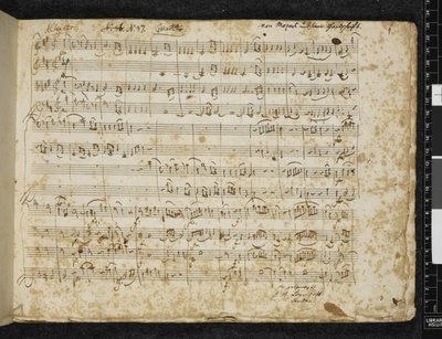 أضف MS 37764 f.1 String quartet in D major، K. 499 بواسطة فولفغانغ أماديوس موزارت