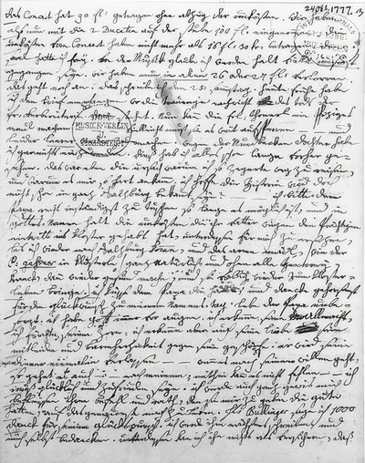 رسالة من WA Mozart. 24 أكتوبر 1777 بواسطة فولفغانغ أماديوس موزارت