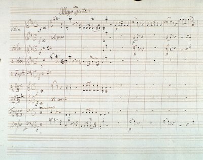 صفحة الدرجة الموسيقية للسمفونية رقم 8 في D الكبرى ، بواسطة موزارت (1768) بواسطة فولفغانغ أماديوس موزارت