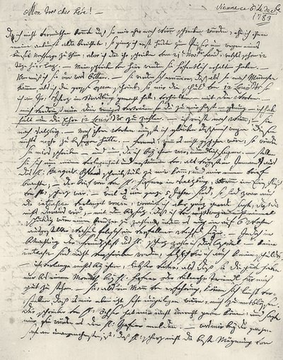 فولفجانج أماديوس موتسارت (1756-1791) مؤلف نمساوي. رسالة شخصية للأب. فيينا 6 ديسمبر 1783 بواسطة فولفغانغ أماديوس موزارت
