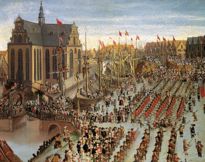 أعلن فريدريك الثالث أن التاج الدنماركي وراثي أمام الدول العامة في كوبنهاغن عام 1660 ، رسمه ولفغانغ هيمباخ (1605-1678) بواسطة Wolfgang Heimbach