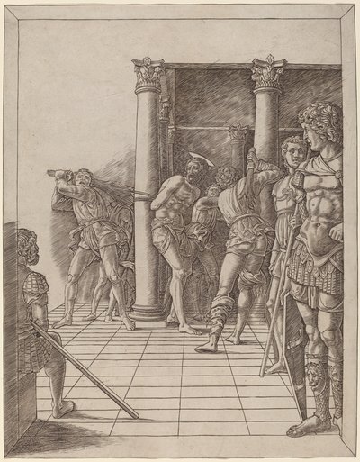 جلد المسيح مع الرصيف بواسطة Workshop of Andrea Mantegna