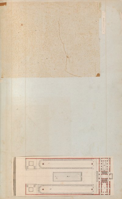 صفحة من دفتر قصاصات تحتوي على رسومات والعديد من المطبوعات المعمارية ، Int ... ، كاليفورنيا. 1800-1850. التأليف: ورشة عمل تشارلز بيرسييه ، ورشة عمل بيير فرانسوا ليونارد فونتين. بواسطة ورشة عمل تشارلز بيرسيير ، ورشة عمل بيير