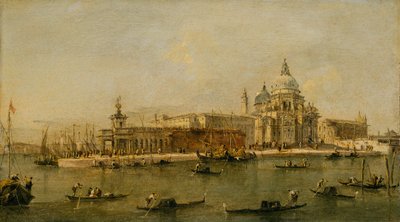 البندقية: The Dogana and Santa Maria della Salute. بواسطة ورشة فرانشيسكو غواردي