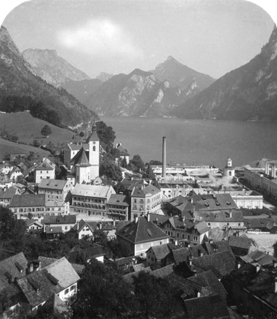 Ebensee و Lake Traun ، Salzkammergut ، النمسا ، c1900s. بواسطة ورتهل وأولاده