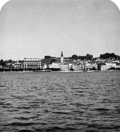 واجهة البحيرة في Gmunden ، Salzkammergut ، النمسا ، c1900s. بواسطة ورتهل وأولاده