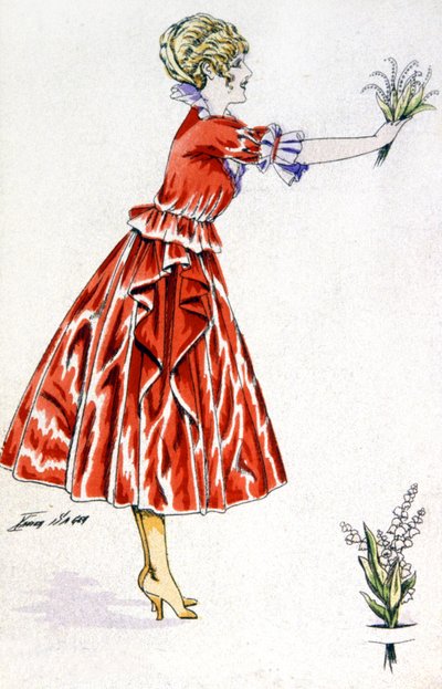زنبق الوادي لحسن الحظ ج. 1930 (بطاقة بريدية) بواسطة كزافييه ساجر