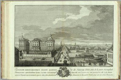 الغرف المبنية حديثًا مقابل كتاب بوابات Anichkov في الذكرى الخمسين لتأسيس سان بطرسبرج ، 1753 بواسطة ياكوف فاسيليفيتش فاسيلييف