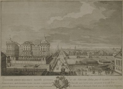 منظر للغرف المبنية حديثًا مقابل أبواب Anichkov في سانت بطرسبرغ ، 1753 بواسطة ياكوف فاسيليفيتش فاسيلييف