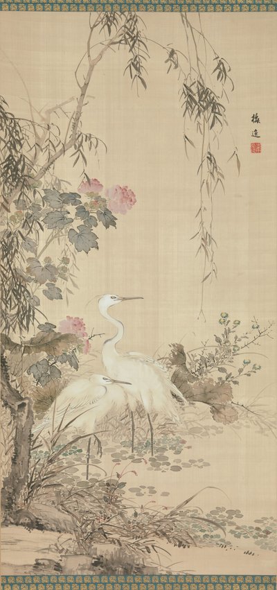 Egrets و Peonies و Willows ، أوائل القرن التاسع عشر. بواسطة ياماموتو باييتسو