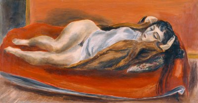 امرأة متكئة بواسطة ياسو كونيوشي