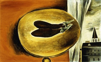 الطبيعة الصامتة مع الباذنجان ومنظر المدينة بواسطة ياسو كونيوشي