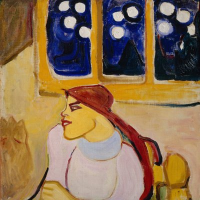 امرأة في منديل أميرة إسكندنافية ، 1910 بواسطة يلينا جينريتشوفنا جورو