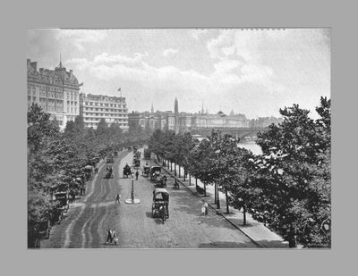 نهر التايمز ، من محطة تشارينج كروس ، لندن ، c1900 بواسطة يورك وابنه