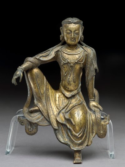 بوديساتفا أفالوكيتسفارا ، أسرة يوان (البرونز المذهب) (انظر أيضًا 119004) بواسطة اسرة يوان الصينية