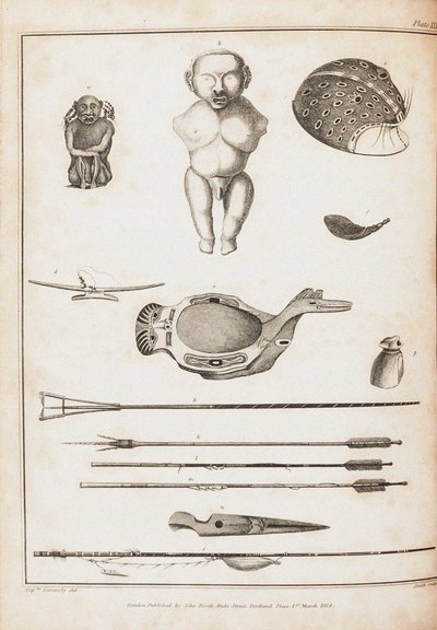 رسم توضيحي من رحلة حول العالم في السنوات 1803-06 ، في السفينة نيفا ، 1814 بواسطة يوري فيودوروفيتش ليسيانسكي