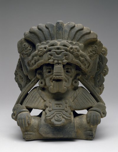 Urn with a Seated Ancestor, 600-900 AD (earthenware with slip) بواسطة زابوتيك زابوتيك