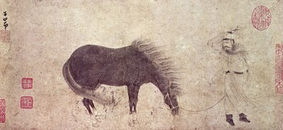 حصان وعريس في الشتاء (حبر على ورق) بواسطة Zhao Mengfu Chao Meng Fu أو