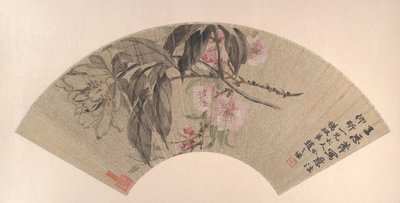أزهار الخوخ والفاوانيا ، كاليفورنيا. 1860. بواسطة Zhao Zhiqian