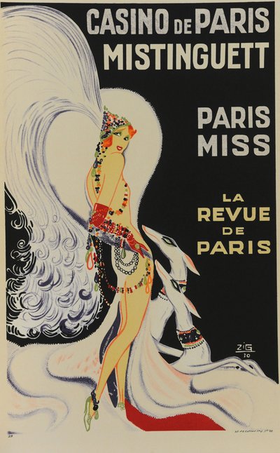 كازينو باريس. Mistinguett. ملكة جمال باريس ، 1930. بواسطة منعرج
