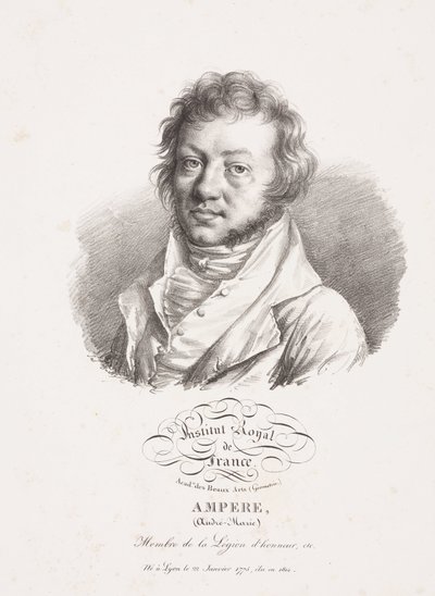 Andre-Marie Ampere, French physicist and mathematician, c 1820 بواسطة فريدريك (المرتبط ب) بارنارد