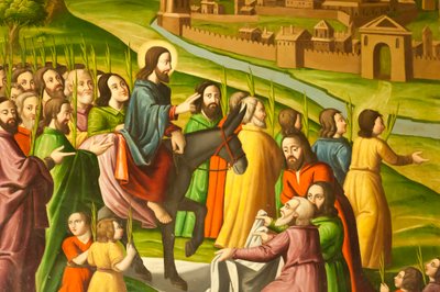 Armenian Apostolic Church; Mural; scene from the New Testament; entry into Jerusalem; Vank Cathedral; Jolfa or New Julfa; Isfahan; Iran; Asia بواسطة فريدريك (المرتبط ب) بارنارد