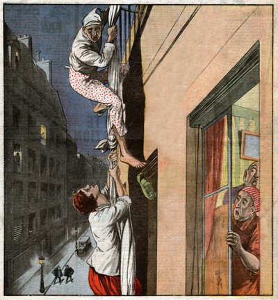 Cambriolage a Paris. Burglary in Paris. بواسطة فرديناند جورج والدمولر