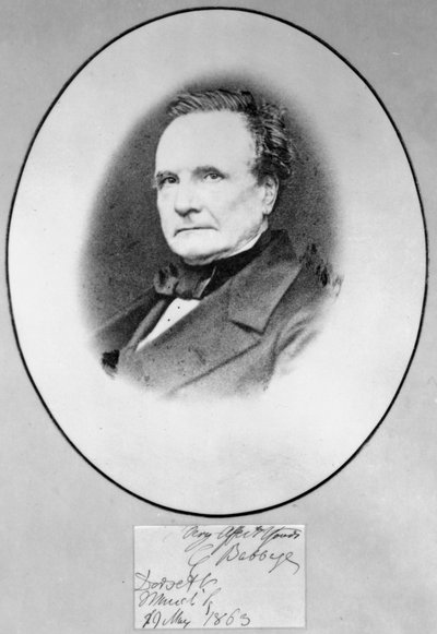 Charles Babbage, British mathematician and computing pioneer بواسطة فرديناند جورج والدمولر