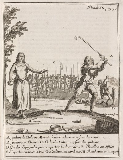 Chilean Indian playing a type of hockey بواسطة فريدريك (المرتبط ب) بارنارد