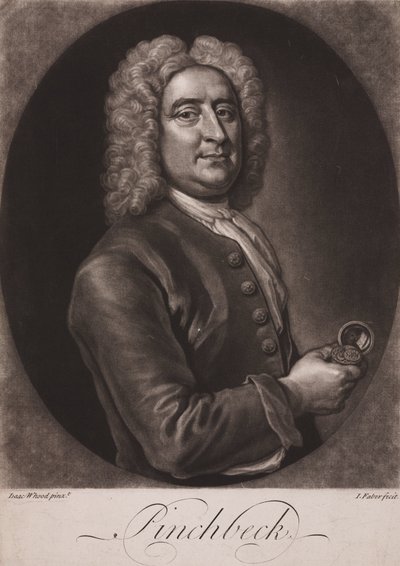 Christopher Pinchbeck, English clockmaker and toymaker, c 1725 بواسطة فريدريك (المرتبط ب) بارنارد