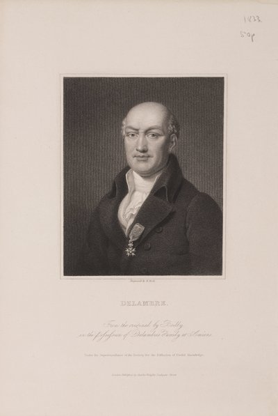 Jean Baptiste Joseph Delambre, French astronomer, c 1810s بواسطة فريدريك (المرتبط ب) بارنارد