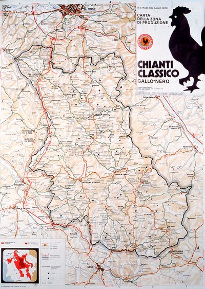Map of the Chianti classico area. بواسطة المدرسة الكندية