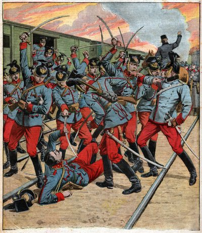 Mutinerie en Autriche Hongrie. Mutiny in Austria Hungary. بواسطة فرديناند جورج والدمولر