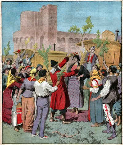 Pelerinage de Saintes Maries de la Mer. Pilgrimage of Sainte Maries de la Mer. بواسطة فرديناند جورج والدمولر