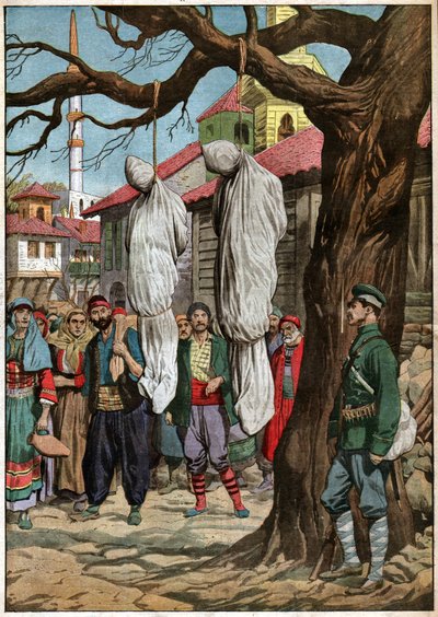 Pendaison de bachi bouzouks. Hanging of Bashi Bouzouks. بواسطة فرديناند جورج والدمولر