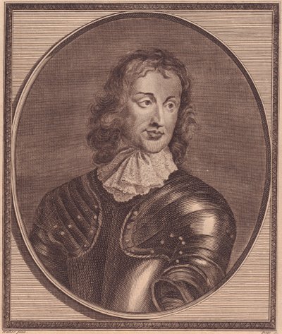 صورة للجنرال والسياسي البريطاني جون لامبرت (1619-1684) ، نقش على النحاس لجون جولدار (1729-1795) من لوحة روبرت ووكر بواسطة سيفيريني سيفيريني