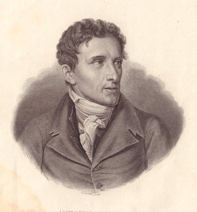 صورة للنحات الإيطالي أنطونيو كانوفا (1757-1822) ، نقش على النحاس بواسطة لوكاتيلي من لوحة جوزيبي بوسي بواسطة سيفيريني سيفيريني