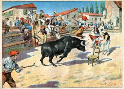 Taureaux en Camargue. Bullfighting in Camargue. بواسطة ريتشارد (بعد) داد
