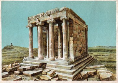 معبد أثينا نايكي. حوالي عام 1910 (نقش) بواسطة . .