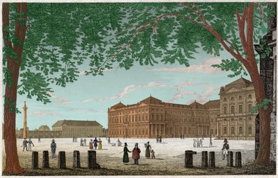 مقر إقامة Wurzburg ، قلعة الأمراء Eveques en Bavarie. كاليفورنيا. 1850 (نقش) بواسطة . .