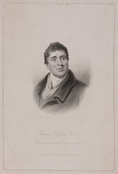 Thomas Telford FRS, Scottish civil engineer, c 1810 بواسطة فريدريك (المرتبط ب) بارنارد