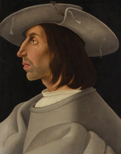 صورة لرجل في الملف الشخصي ، كاليفورنيا. 1525. بواسطة رسام ايطالي
