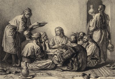 يأكل يسوع مع العشارين والخطاة بواسطة بعد ألبرت روبيدا
