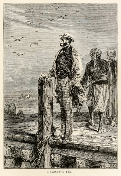 الإصلاح البوليسي ، من جميع أنحاء العالم في ثمانين يومًا بواسطة جول فيرن (1828-1905) ، نقشها لويس دومون (1822) ، 1873 بواسطة بعد ألفونس ماري دي نوفيل