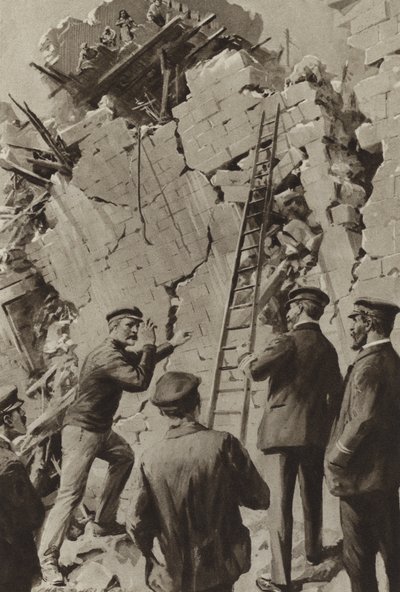 بحار إنجليزي يساعد جهود الإنقاذ بعد زلزال ميسينا بواسطة بعد تشارلز ميلز شيلدون