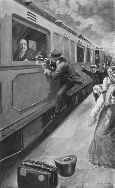 هجوم سيبيدوس على الملك إدوارد في بروكسل ، 4 أبريل 1900 بواسطة بعد تشارلز ميلز شيلدون