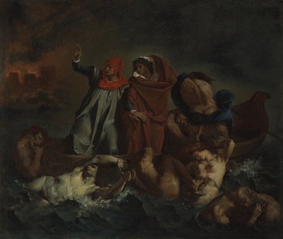 لحاء دانتي بواسطة after Eugène Delacroix