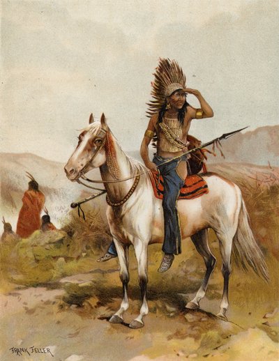 رئيس هندي Sioux (chromolitho) بواسطة بعد فرانك فيلر